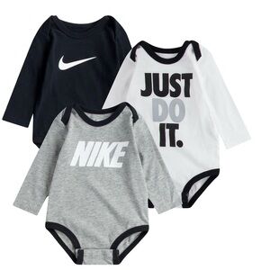 🔹NWT Baby Nike “ Just do It “ 3 pack body suit , 3M & 6M avlb
